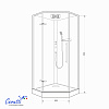 Душевая кабина Ceruttispa АМИ (AMI) P (90х90х215)