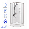 Душевая кабина Ceruttispa БЕРНИНА (BERNINA) 91 (90x90x200) с душевой системой ДЕЦИО (DECIO)