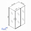 Душевое ограждение Ceruttispa ВИКТОРИЯ (VICTORIA) 120BF R (120x90x195)