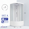 Душевая кабина PARLY EB921 (90х90х215)