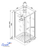 Душевая кабина Ceruttispa БЕЛЛА (BELLA) 90GG (90x90x215-225)