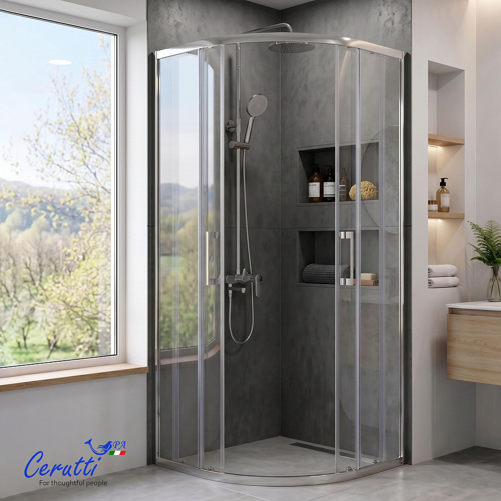 Душевое ограждение Ceruttispa ВИВА (VIVA) 90 N  (90x90x195)