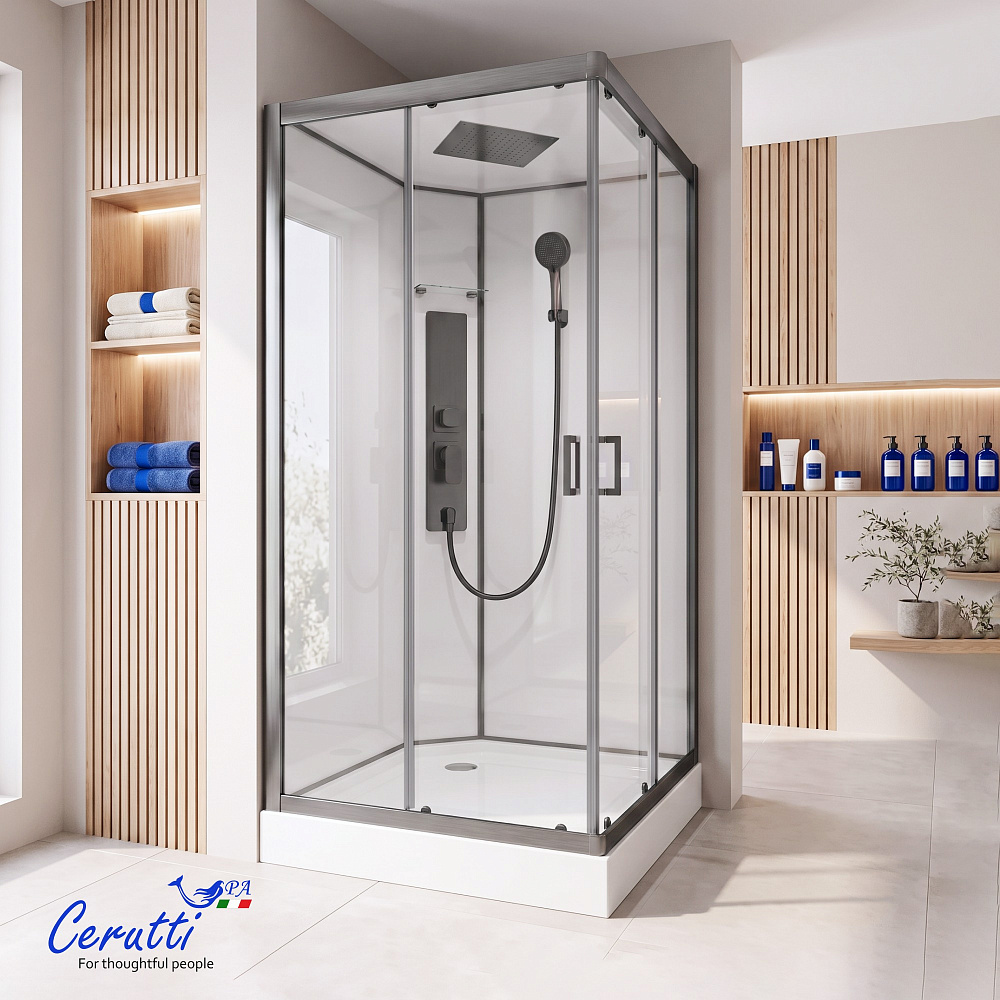 Душевая кабина Ceruttispa АМИ (AMI) Quadro GG (90х90х215)