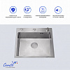 Кухонная мойка Ceruttispa ГЛОРИЯ (GLORIA) 50 nano embos (матовый хром) из нержавеющей стали (500х500х220) 