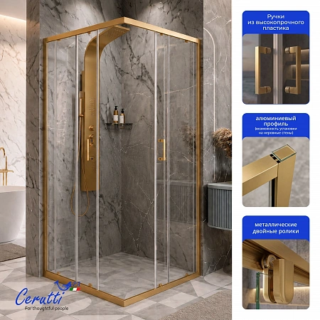 Душевое ограждение Ceruttispa АДИДЖЕ (ADIGE) 90G (90x90x190)