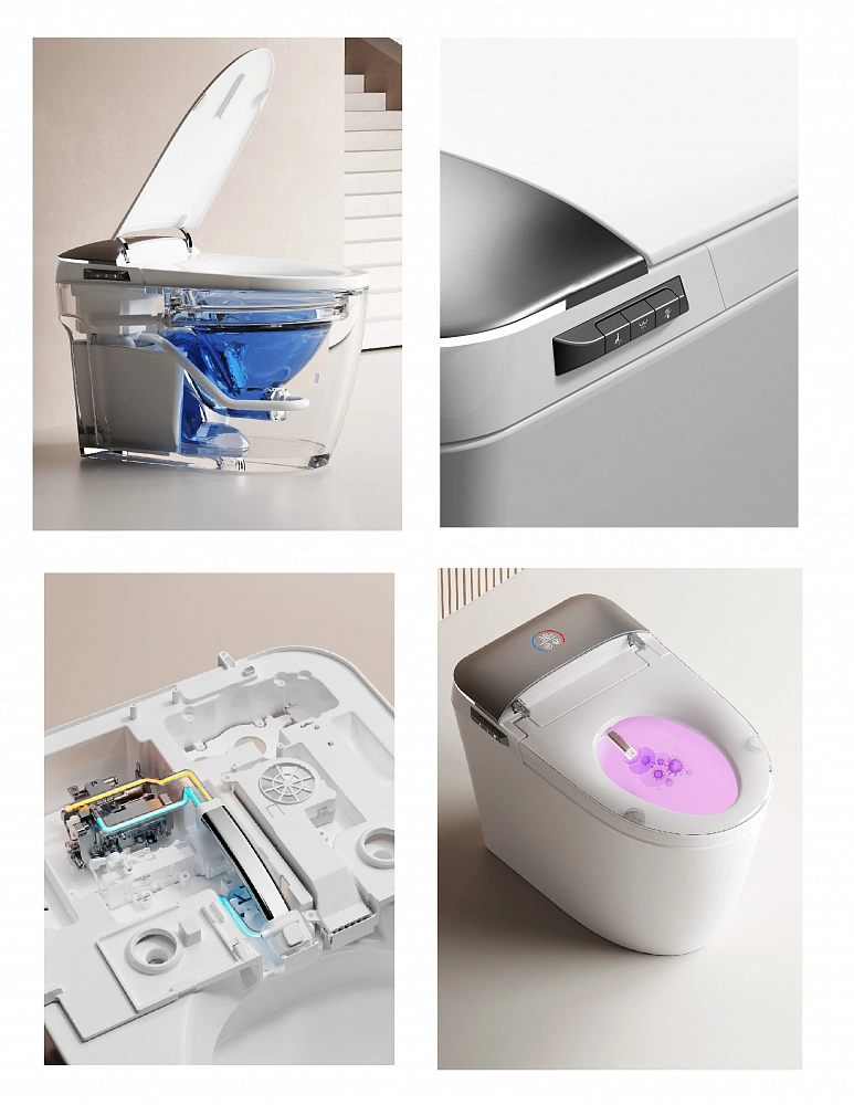 Унитаз напольный Ceruttispa ЭРСИЛИЯ (ERSILIA) Smart CT10616 с дистанционным управлением (680x400x470)
