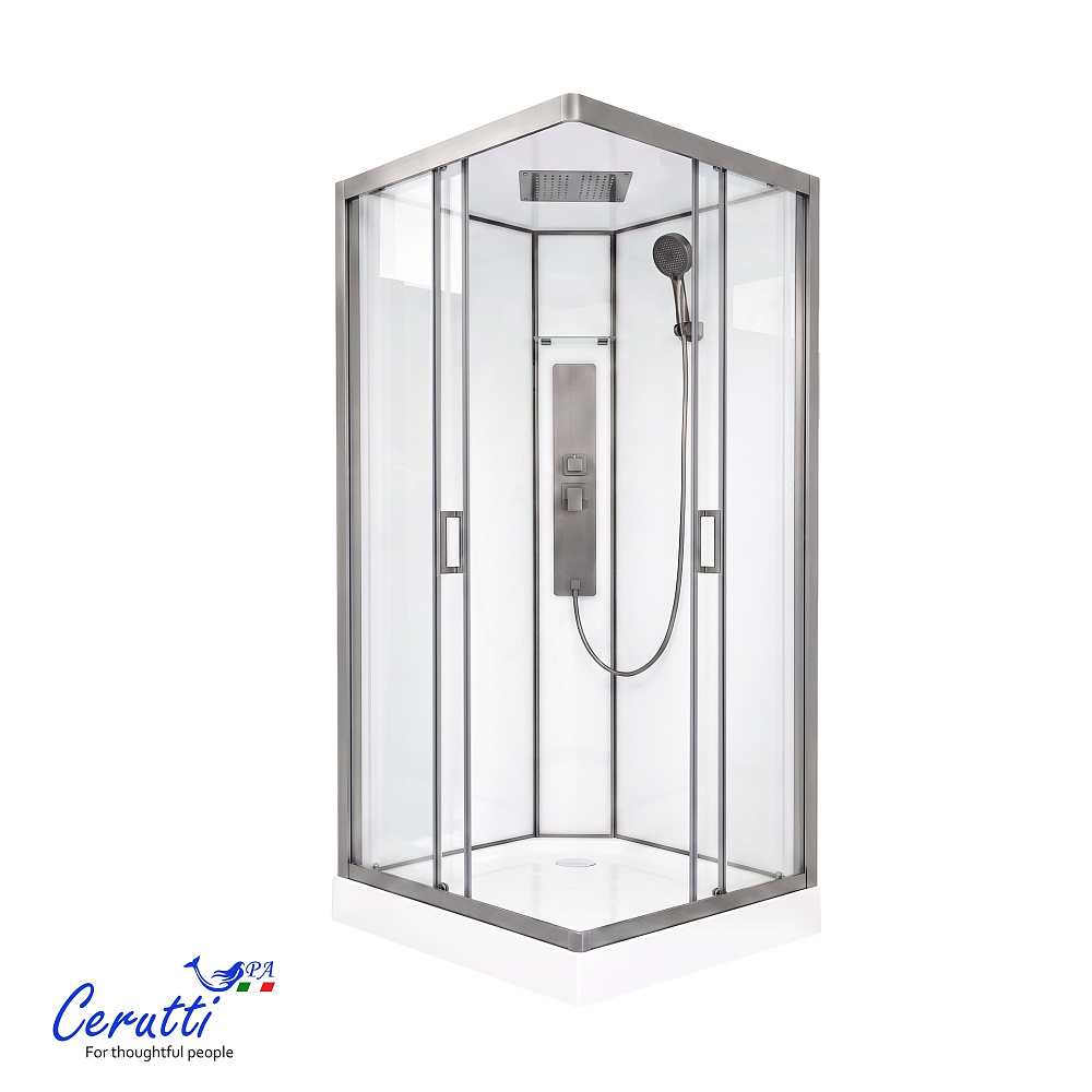 Душевая кабина Ceruttispa АМИ (AMI) Quadro GG (90х90х215)
