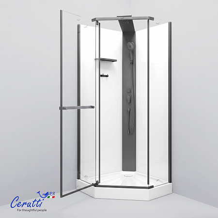 Душевая кабина Ceruttispa ЧИКА (CHIKA) 901GG (90x90x215-225)