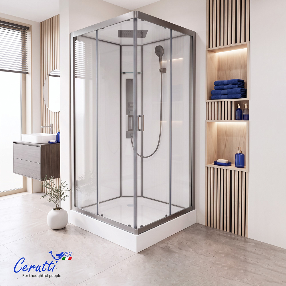 Душевая кабина Ceruttispa АМИ (AMI) Quadro GG (90х90х215)