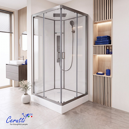Душевая кабина Ceruttispa АМИ (AMI) Quadro GG (90х90х215)
