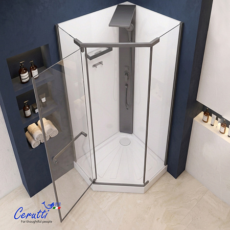 Душевая кабина Ceruttispa ЧИКА (CHIKA) 901GG (90x90x215-225)