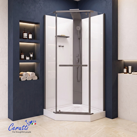 Душевая кабина Ceruttispa ЧИКА (CHIKA) 901GG (90x90x215-225)
