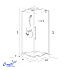 Душевая кабина Ceruttispa МАЙЕЛЛА (MAIELLA) 90GG (90x90x207) с душевой системой АРРИГО (ARRIGO)