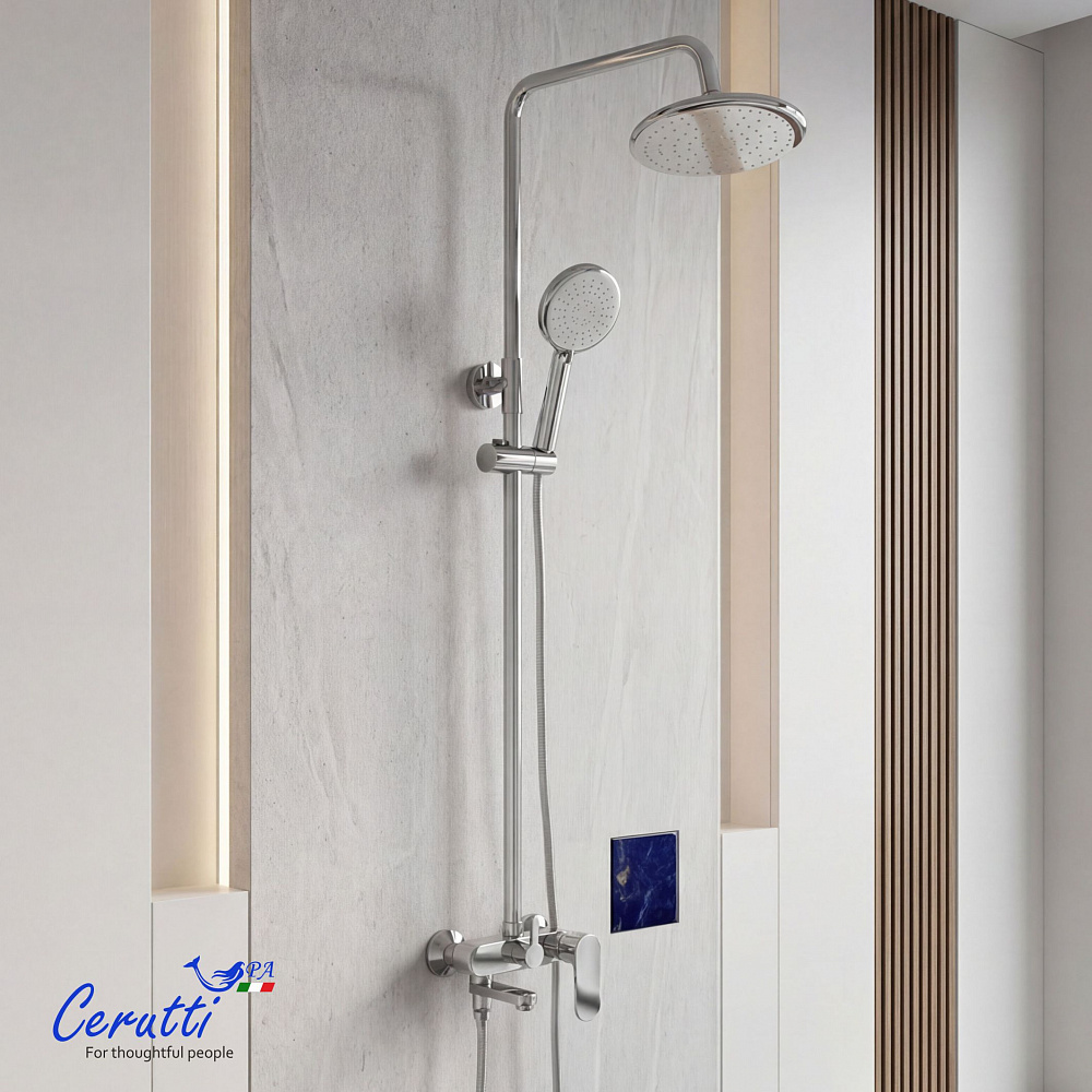 Душевая стойка Ceruttispa ОРАЦИО II RS (ORAZIO II RS) из латуни, цвет хром