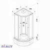 Душевая кабина PARLY EC921 (90х90х215)