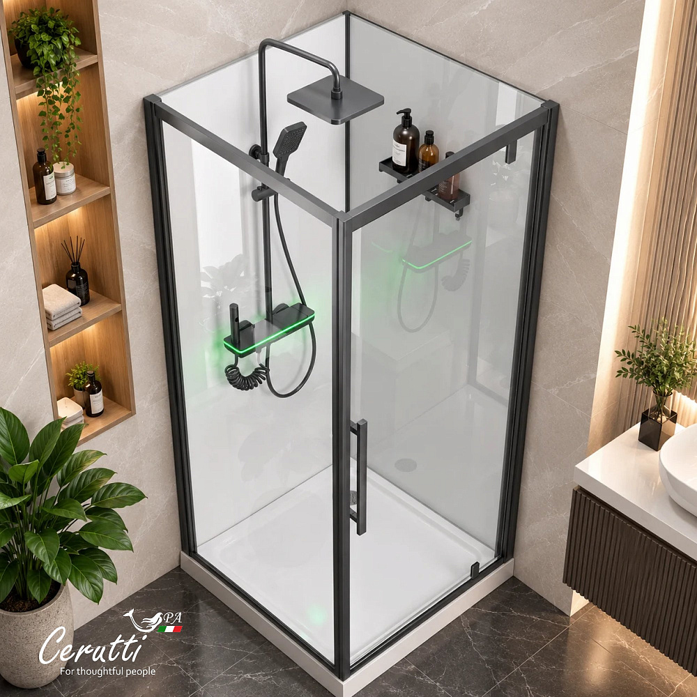 Душевая кабина Ceruttispa МАЙЕЛЛА (MAIELLA) 90GG (90x90x207) с душевой системой ДЕЦИО (DECIO)
