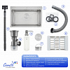 Кухонная мойка Ceruttispa ГЛОРИЯ (GLORIA) 60 nano embos (матовый хром) из нержавеющей стали (600х500х220)  
