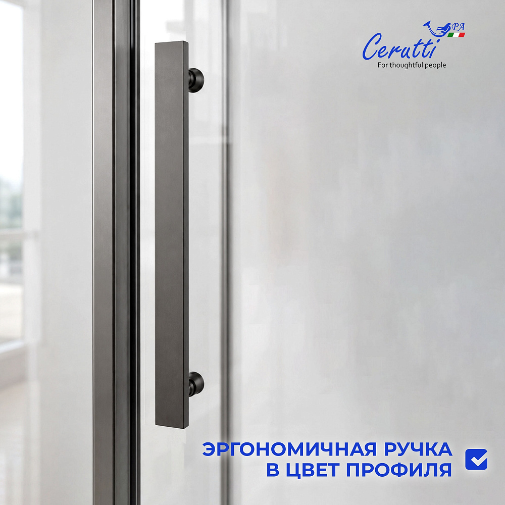 Душевая кабина Ceruttispa МАЙЕЛЛА (MAIELLA) 120GG (80х120x212) с душевой системой НИВЕС (NIVES) 