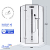 Душевая кабина Ceruttispa АМИ (AMI) P GG (90х90х215)