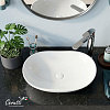 Раковина накладная Ceruttispa CR7031B (640х360х140) белая, овальная