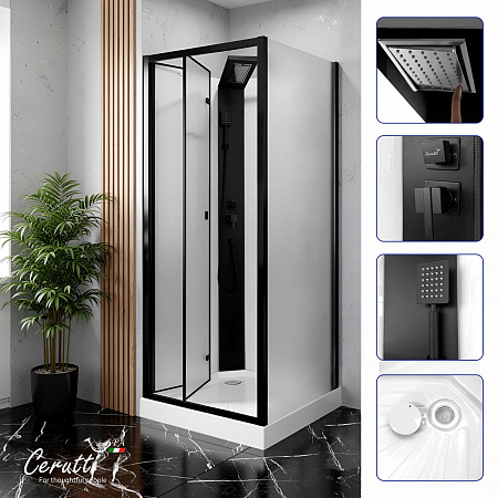 Душевая кабина Ceruttispa БЕЛЛА (BELLA) 90BF (90x90x215-225)