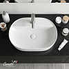 Раковина накладная Ceruttispa CR0074 (600х400х120) белая, овальная, с отверстием под смеситель