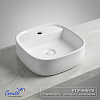 Раковина накладная Ceruttispa CR9023 (415х415х140) белая, квадратная, с отверстием под смеситель