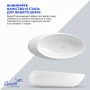 Раковина накладная Ceruttispa CR0058B (580х370х140 ) белая, смещенный овал