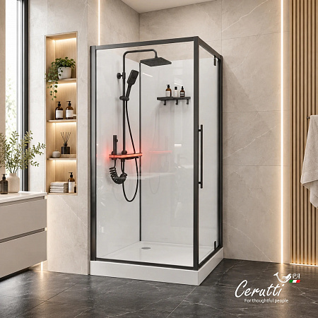 Душевая кабина Ceruttispa МАЙЕЛЛА (MAIELLA) 90GG (90x90x207) с душевой системой ЛОРЕТО (LORETO)
