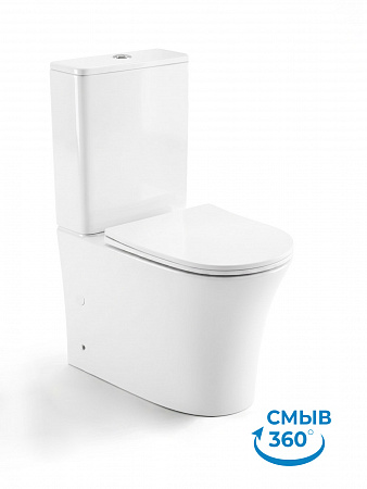 Унитаз напольный N/N7836 безободковый (620х365х820)
