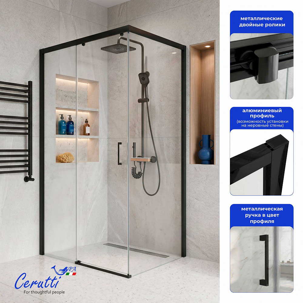 Душевое ограждение Ceruttispa ВИТО (VITO) 110B (110x80x195)