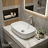 Раковина накладная Ceruttispa CR0045 (590х370х130) белая, прямоугольная