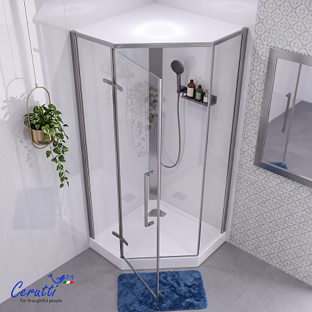 Душевая кабина Ceruttispa АМИ (AMI) P GG (90х90х215)