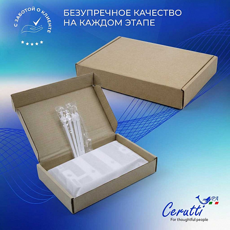 Кнопка смыва Ceruttispa CR01WH для инсталляций, белая глянцевая