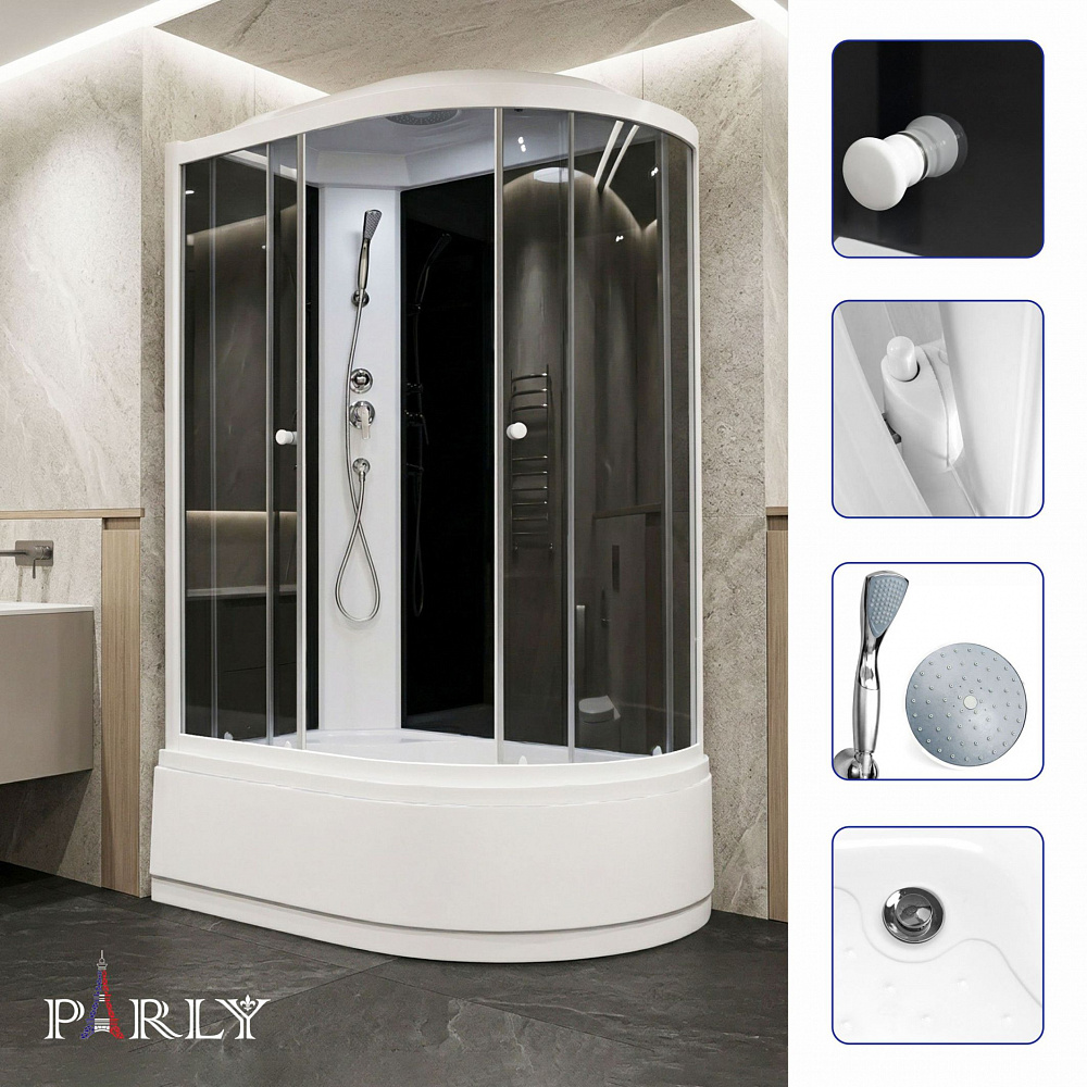 Душевая кабина PARLY EC1221L (120х80х215)