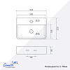 Раковина подвесная Ceruttispa CR1010A (320х220х85) белая, прямоугольная