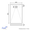 Душевой поддон Ceruttispa Q12080SSW из искусственного камня (120х80x25)
