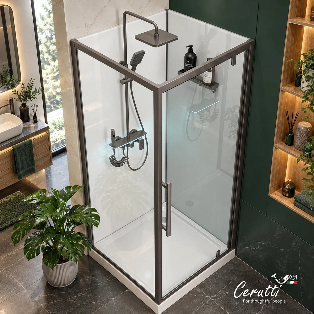 Душевая кабина Ceruttispa МАЙЕЛЛА (MAIELLA) 90GG (90x90x207) с душевой системой АРРИГО (ARRIGO)