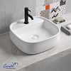 Раковина накладная Ceruttispa CR9023 (415х415х140) белая, квадратная, с отверстием под смеситель
