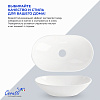 Раковина накладная Ceruttispa CR7031B (640х360х140) белая, овальная