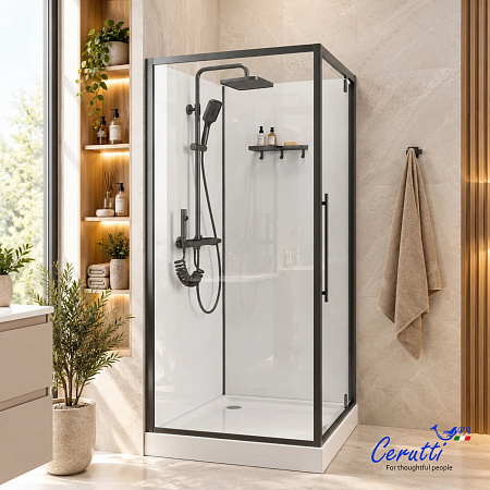 Душевая кабина Ceruttispa МАЙЕЛЛА (MAIELLA) 90GG (90x90x207) с душевой системой САЛЬВИ (SALVI)