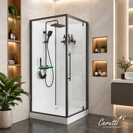 Душевая кабина Ceruttispa МАЙЕЛЛА (MAIELLA) 90GG (90x90x207) с душевой системой ДЕЦИО (DECIO)
