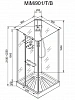 Душевая кабина Ceruttispa МИМИ (MIMI) 90T (90x90x215-225)