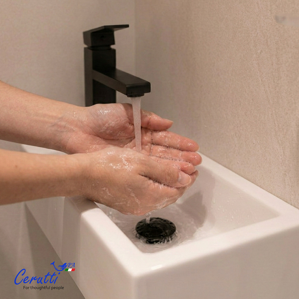 Раковина подвесная Ceruttispa CR4005L (500х260х140) белая, прямоугольная, левая
